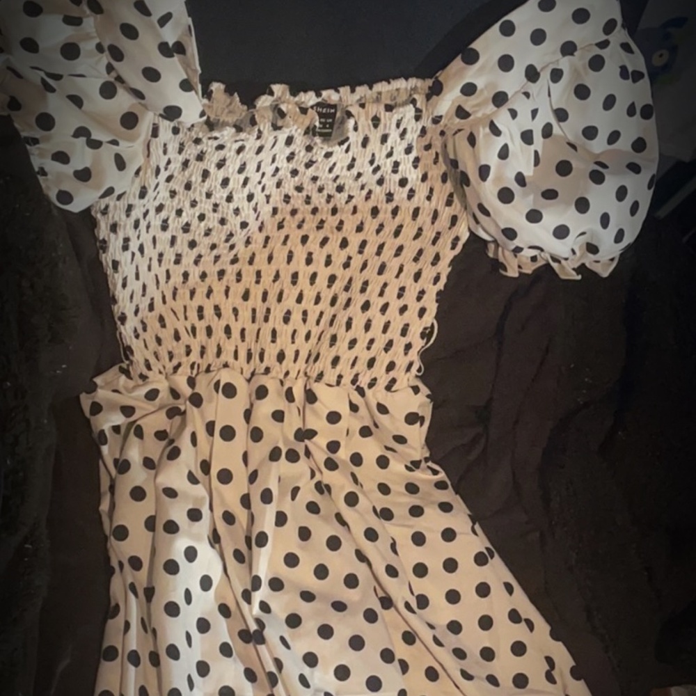 Polka Dot Smocked Dress